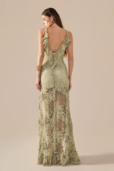 Vestido Martha Renda Pistache