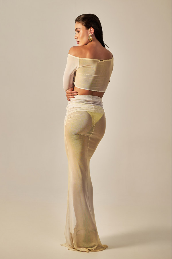 Top Tule Estampa Degradê Amarelo - Empress Brasil Nacional