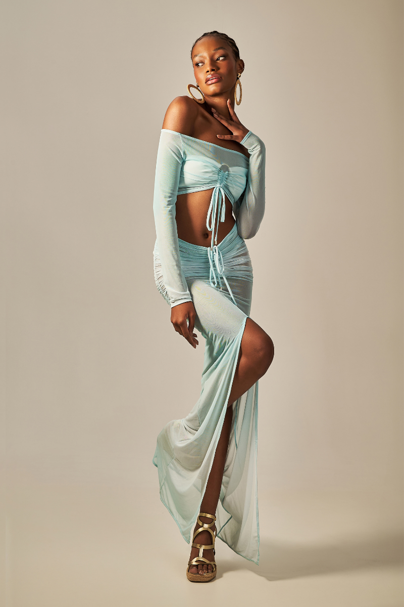 Top Tule Estampa Degradê Verde - Empress Brasil Nacional