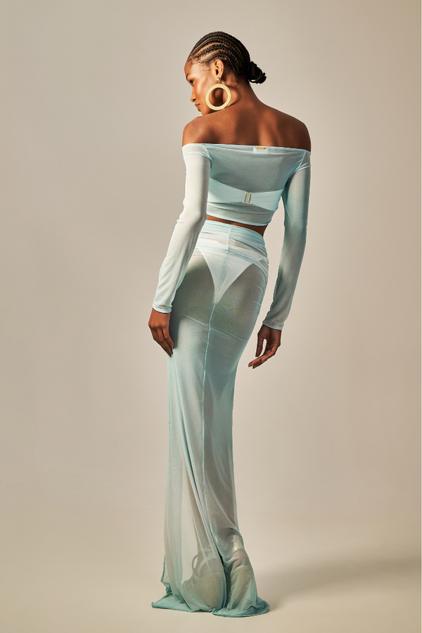 Top Tule Estampa Degradê Verde - Empress Brasil Nacional