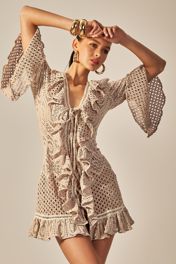 Vestido Isabel Renda Nude - Empress Brasil Nacional