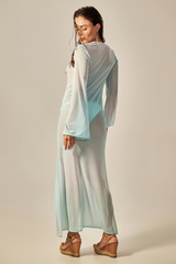 Vestido Sixty Longo Estampa Degradê Verde - Empress Brasil Nacional