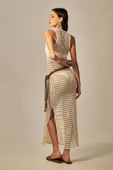 Vestido Victoria Rede Bege - Empress Brasil Nacional