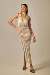 Vestido Victoria Rede Bege - Empress Brasil Nacional