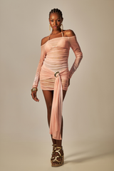 Vestido Yasmin Estampa Degradê Blush - Empress Brasil Nacional