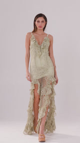 Vestido Martha Renda Pistache