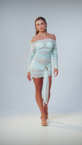 Vestido Yasmin Estampa Degradê Verde