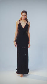 Vestido Martha Textura Jaquard Preto