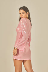 Vestido Sixty Short Paete Rosa - Empress Brasil Nacional