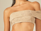 Biquini off Shoulder Textura Nude - Empress Brasil Nacional