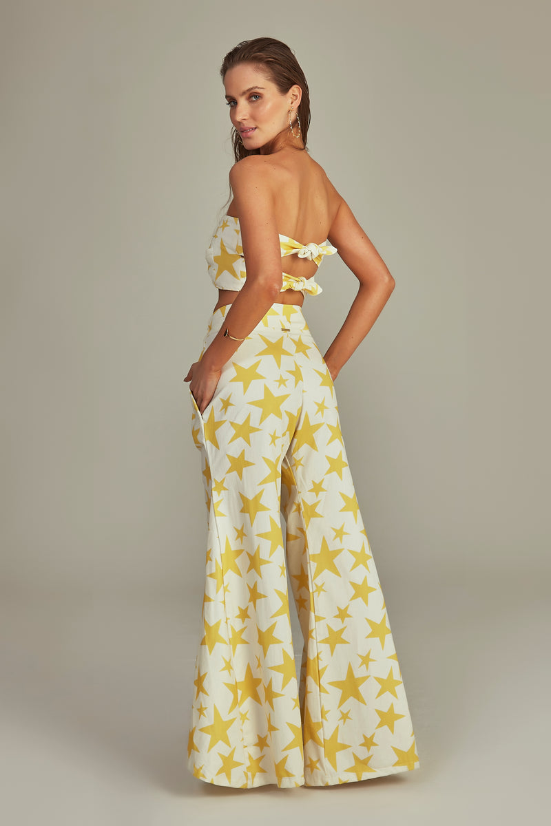 Pantalona Lydia Estampa Star Amarelo - Empress Brasil Nacional